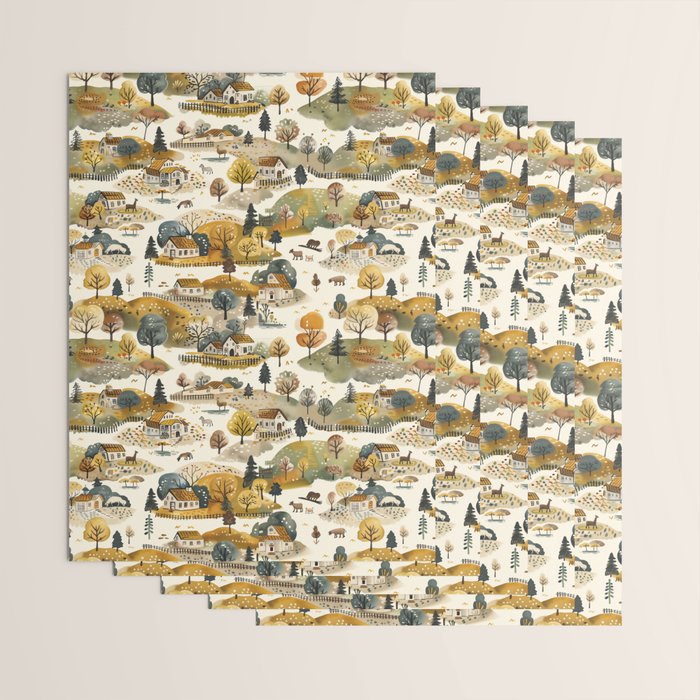 Cozy Heirloom Countryside Charm Wrapping Paper Gallery Image 3