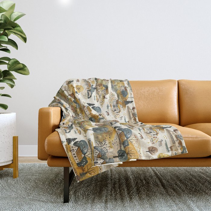 Cozy Heirloom Countryside Charm Throw Blanket Gallery Image 1