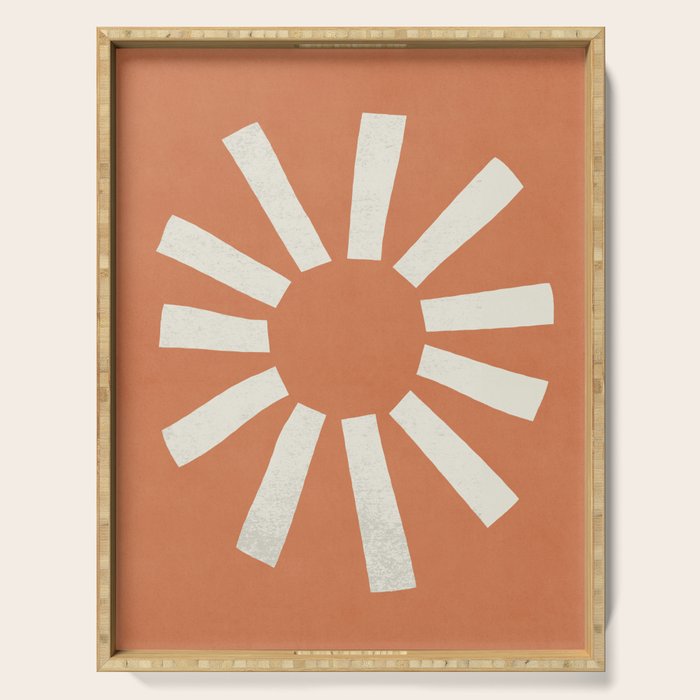 Sun Line Minimalist - Orange Serving Tray Gallery Image 1