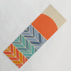Retro Sunset - Blue & Orange Yoga Mat Gallery Image 1