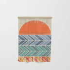 Retro Sunset - Blue & Orange Wall Hanging Gallery Image 1
