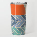 Retro Sunset - Blue & Orange Travel Mug Gallery Image 2