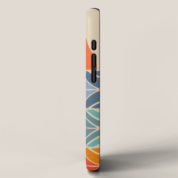 Retro Sunset - Blue & Orange iPhone Case Gallery Image 2