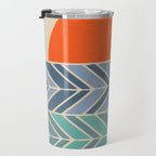 Retro Sunset - Blue & Orange Travel Mug Gallery Image 3