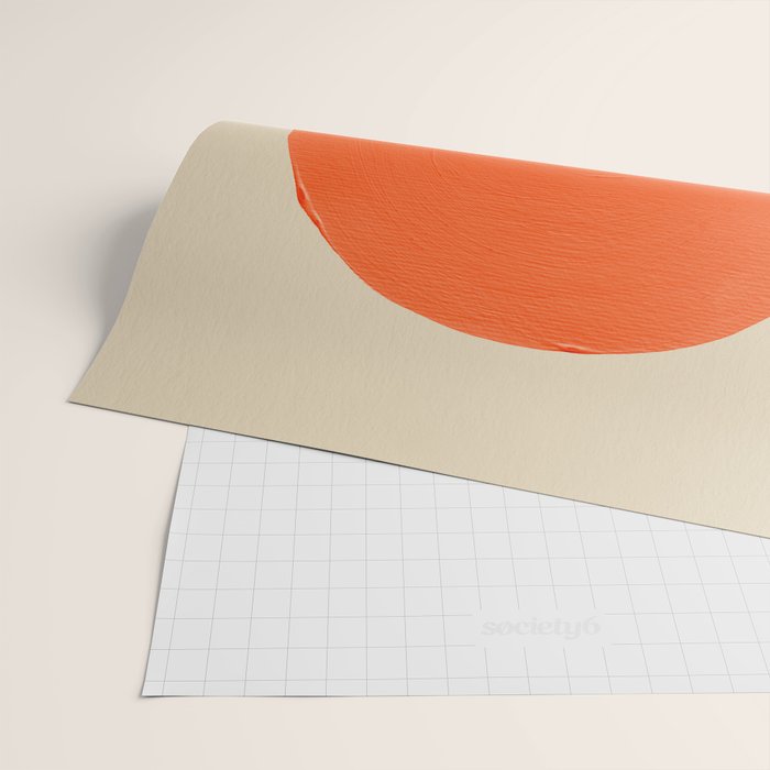 Retro Sunset - Blue & Orange Wrapping Paper Gallery Image 2