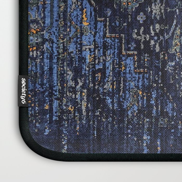 Dark Vintage Traditional Oriental Rug Laptop Sleeve Gallery Image 3