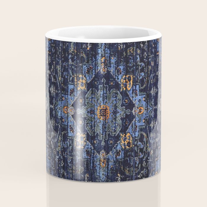 Dark Vintage Traditional Oriental Rug Coffee Mug Gallery Image 4