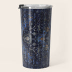 Dark Vintage Traditional Oriental Rug Travel Mug Gallery Image 3