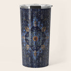 Dark Vintage Traditional Oriental Rug Travel Mug Gallery Image 1