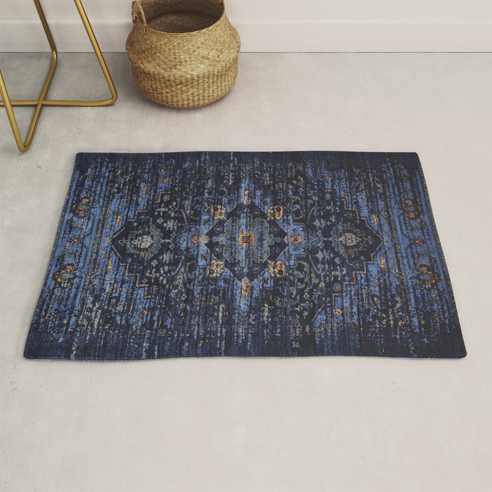 Dark Vintage Traditional Oriental Rug Rug Gallery Image 1