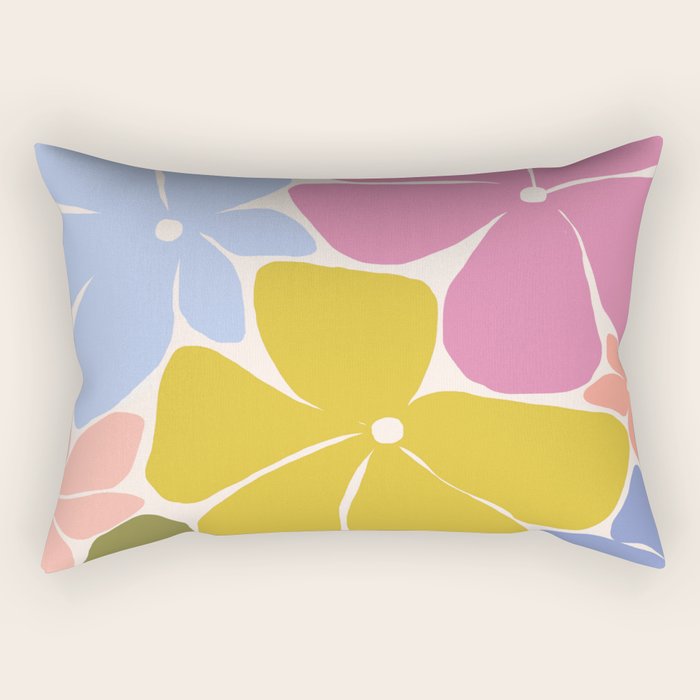 Carefree Blooms Rectangular Pillow Gallery Image 2