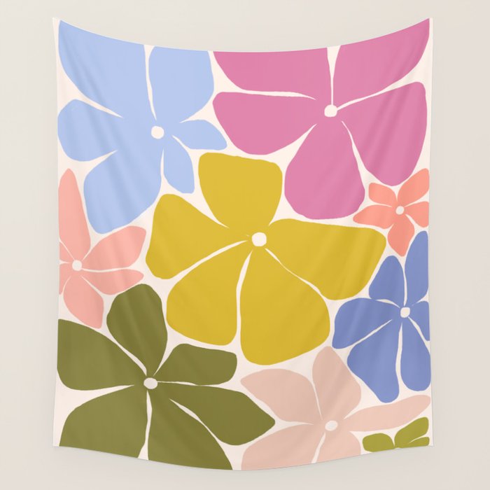 Carefree Blooms Wall Tapestry Gallery Image 1