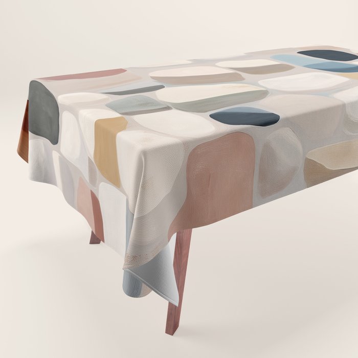 Soft Organic Stone Forms Tablecloth Gallery Image 1