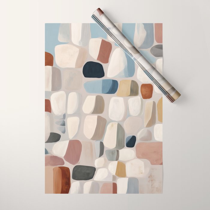 Soft Organic Stone Forms Wrapping Paper Gallery Image 1