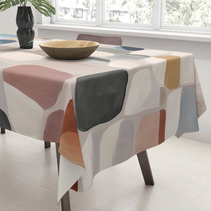 Soft Organic Stone Forms Tablecloth Gallery Image 3