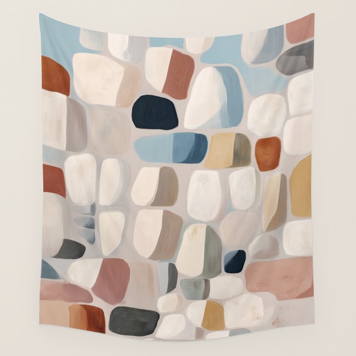 Soft Organic Stone Forms Wall Tapestry Gallery Image 4