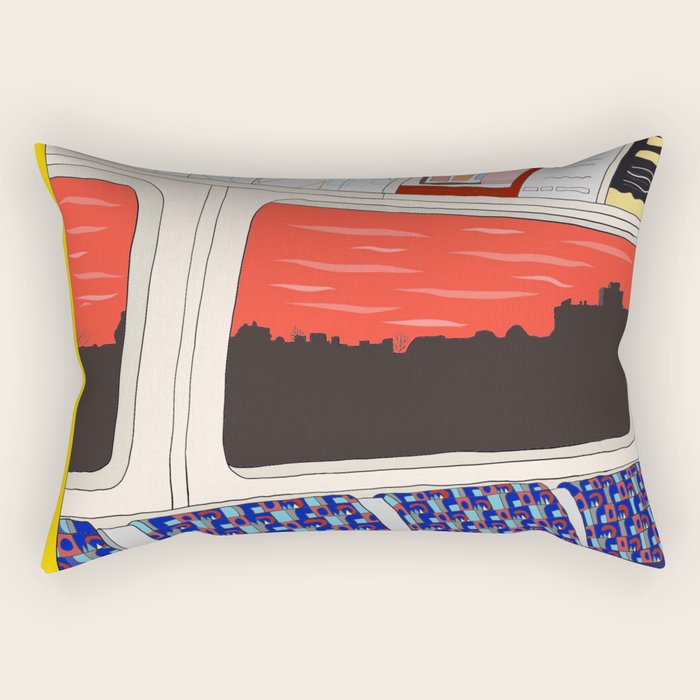 View from London Train Line Rectangular Pillow Gallery Image 2