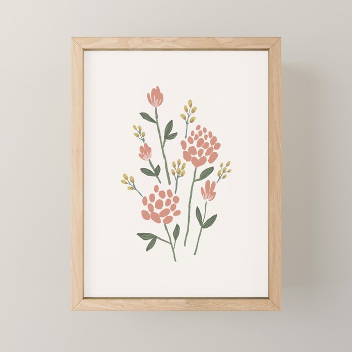 Wildflowers - Blush Mini Art Print Gallery Image 1