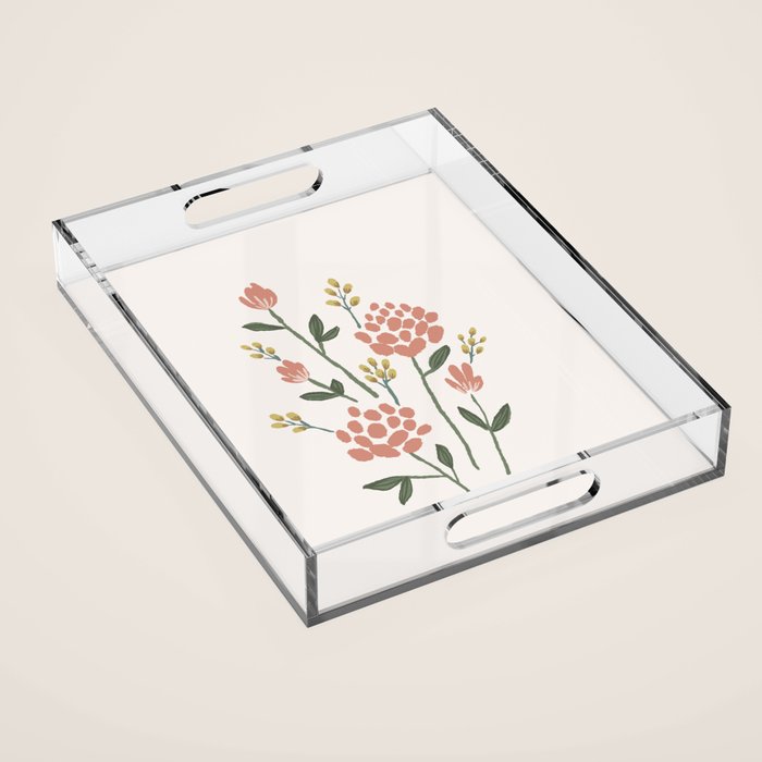 Wildflowers - Blush Acrylic Tray Gallery Image 1