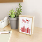 New York Loves You - Red and White NYC Mini Art Print Gallery Image 2