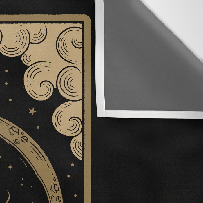 The New Moon - Dark Background Wall Tapestry Gallery Image 3