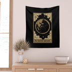 The New Moon - Dark Background Wall Tapestry Gallery Image 2