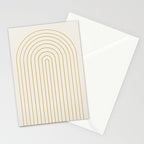 Minimal Arch XXXVI Creme and Orange Modern Geometric Lines Stationery Card Gallery Image 2