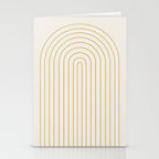 Minimal Arch XXXVI Creme and Orange Modern Geometric Lines Stationery Card Gallery Image 2