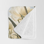 White Tulips In Spring In Holland Photo | Dutch Flowers Art Print |  Europe Travel Photography Throw Blanket Gallery Image 3
