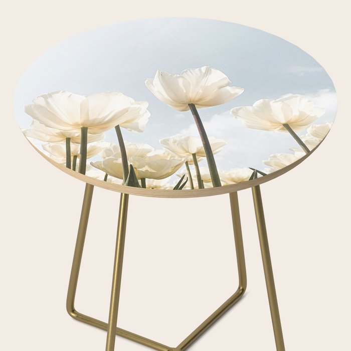 White Tulips In Spring In Holland Photo | Dutch Flowers Art Print |  Europe Travel Photography Side Table Gallery Image 2