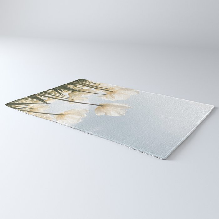 White Tulips In Spring In Holland Photo | Dutch Flowers Art Print |  Europe Travel Photography Rug Gallery Image 3