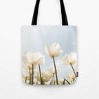 White Tulips In Spring In Holland Photo | Dutch Flowers Art Print |  Europe Travel Photography Tote Bag Gallery Image 1