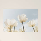 White Tulips In Spring In Holland Photo | Dutch Flowers Art Print |  Europe Travel Photography Welcome Mat Gallery Image 1