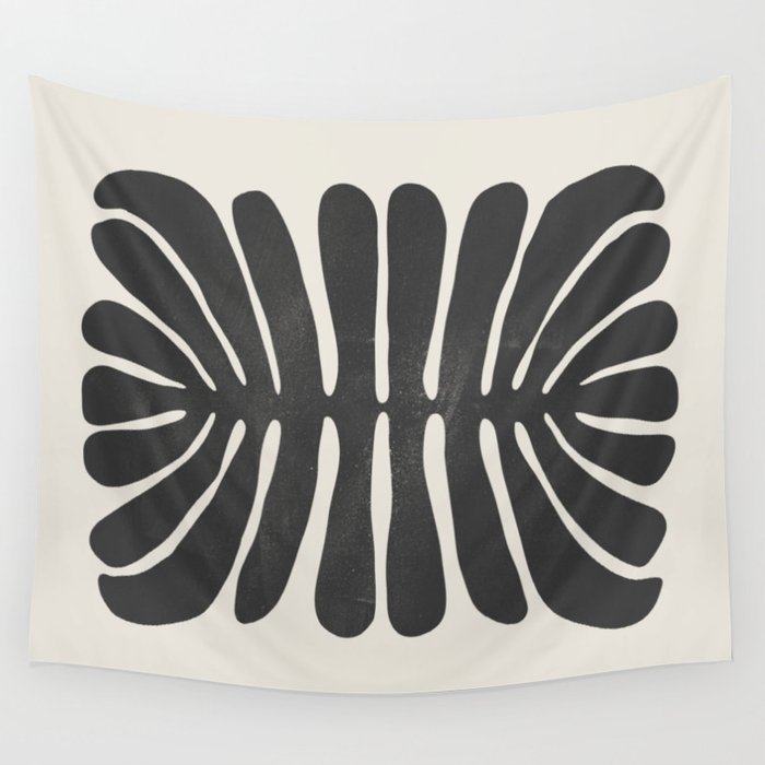 Sea Leaf: Noir Wall Tapestry Gallery Image 1
