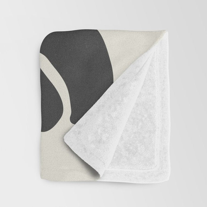 Sea Leaf: Noir Throw Blanket Gallery Image 3