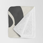 Sea Leaf: Noir Throw Blanket Gallery Image 3