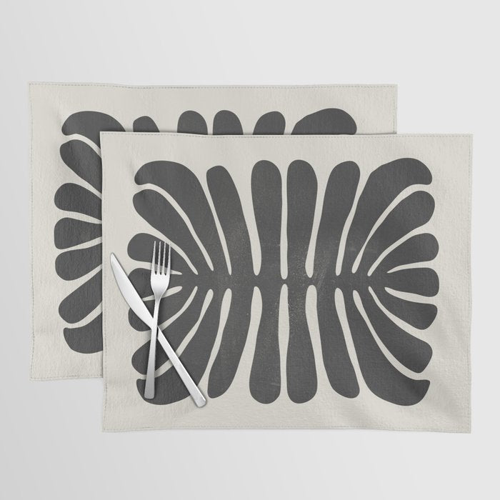 Sea Leaf: Noir Placemat Gallery Image 1