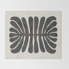 Sea Leaf: Noir Throw Blanket Gallery Image 2