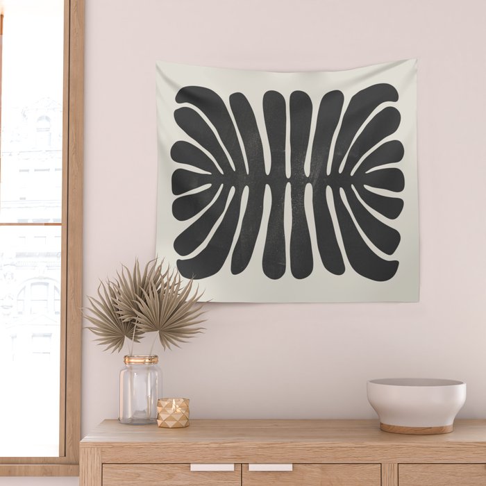 Sea Leaf: Noir Wall Tapestry Gallery Image 2