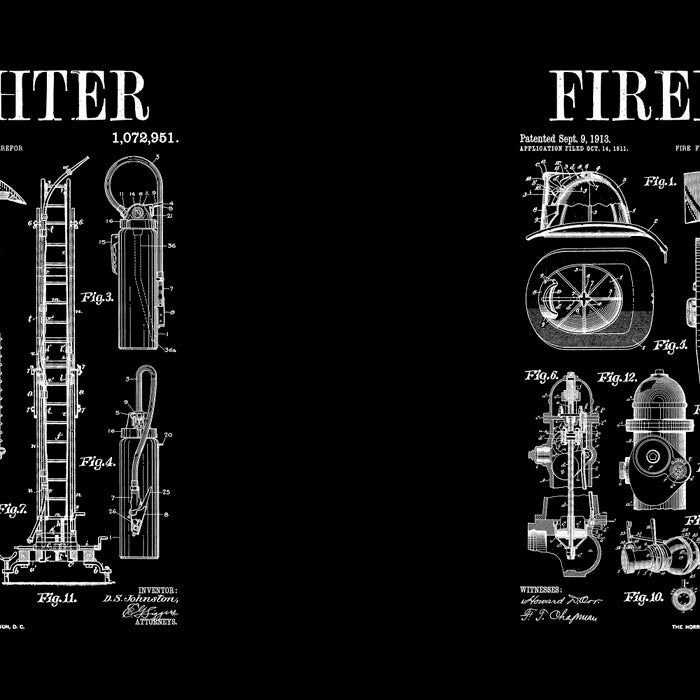 Firefighter Fire Department Fireman Vintage Patent Print Coffee Mug Gallery Image 2