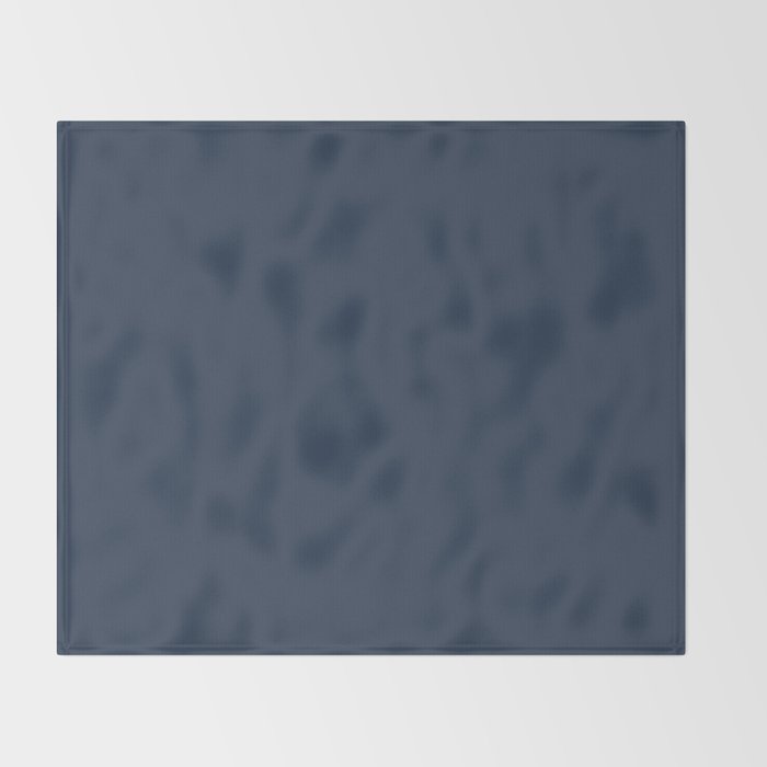 Denim Blue Solid Color Throw Blanket Gallery Image 2