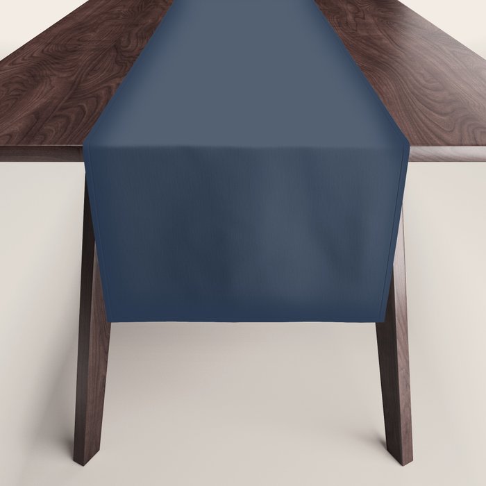 Denim Blue Solid Color Table Runner Gallery Image 1