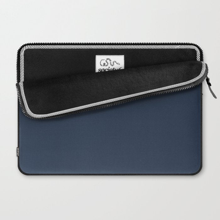 Denim Blue Solid Color Laptop Sleeve Gallery Image 2