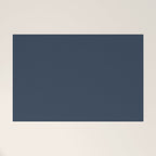 Denim Blue Solid Color Welcome Mat Gallery Image 1