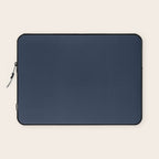Denim Blue Solid Color Laptop Sleeve Gallery Image 1