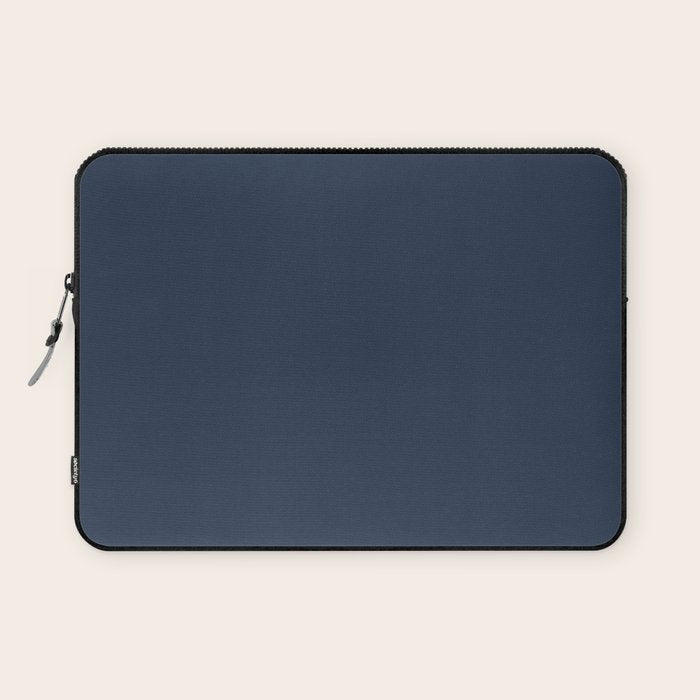 Denim Blue Solid Color Laptop Sleeve Gallery Image 1