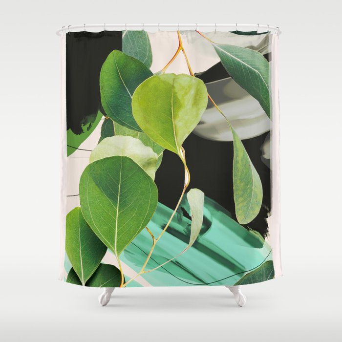 Abstract Botanical 4 Shower Curtain Gallery Image 1