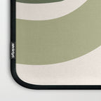 Abstract Shapes 55 in Sage Green and Terracotta (Rainbow Abstraction) Laptop Sleeve Gallery Image 3