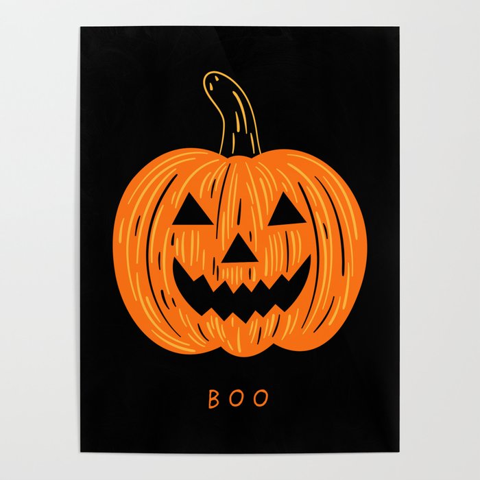 Happy Halloween funny pumpkin cartoon doodle Poster Gallery Image 4