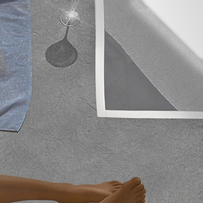 SUMMER TIME - digital collage art work by Yana potter, glitter art. Relax and chill summer vibes.  Wall Tapestry Gallery Image 3